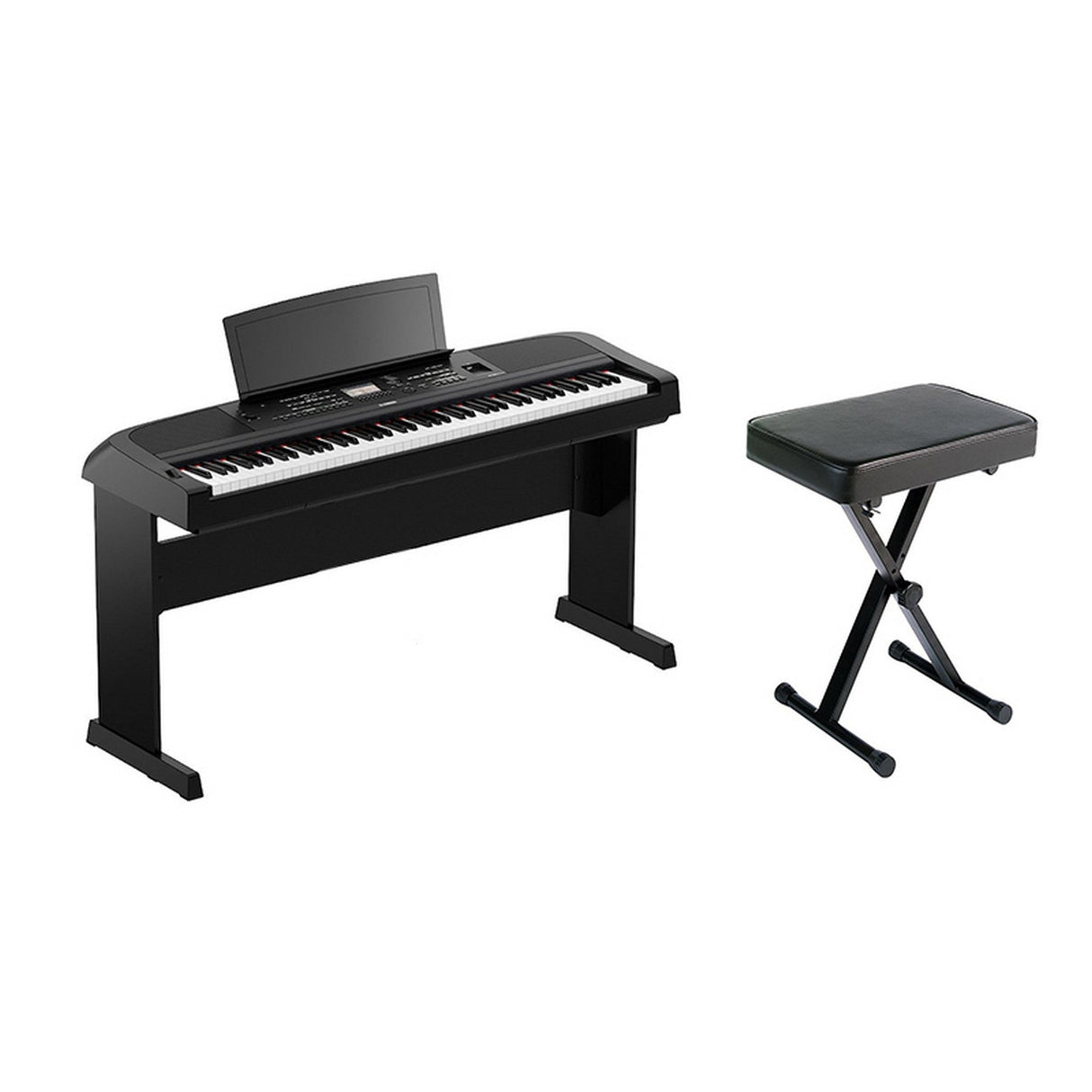 Yamaha DGX-670 88 Note Digital Piano with Stand and Bench, Black