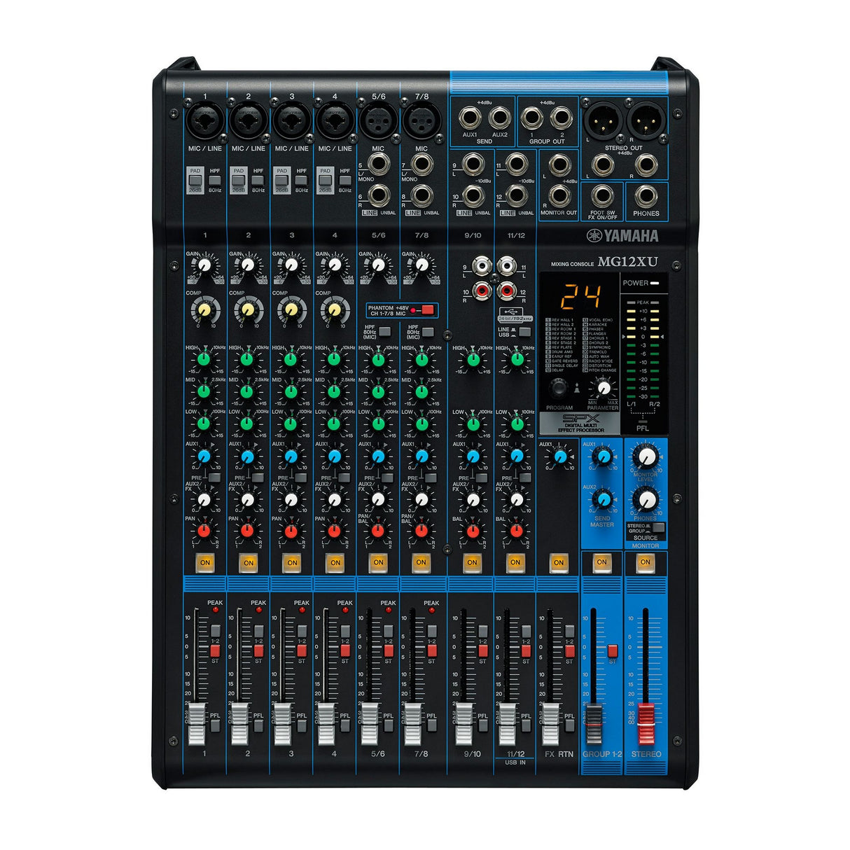 Yamaha MG12XU | 12-Channel USB Mixing Console with Built-in SPX Digital Effects