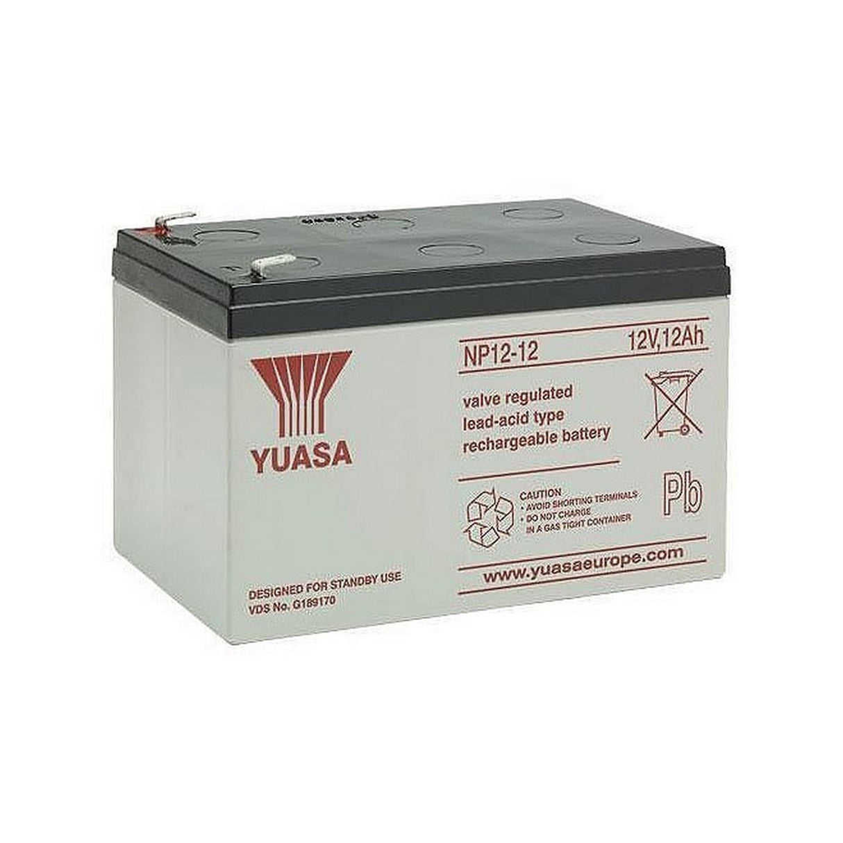 Yuasa NP12-12 12V 12Ah Valve Regulated SLA Battery