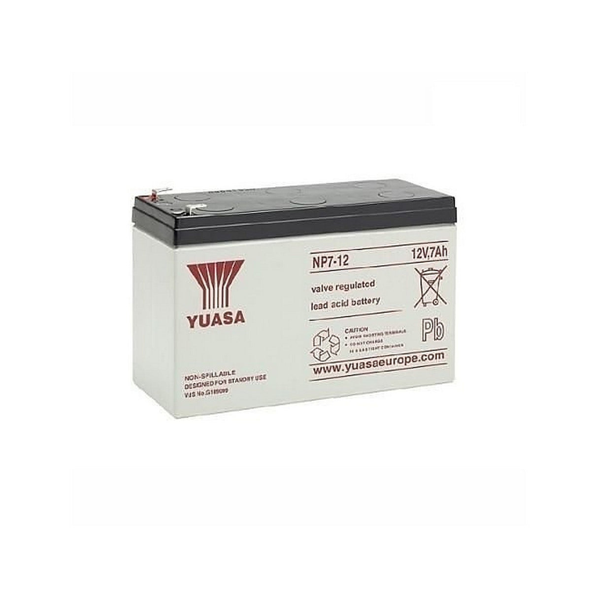 Yuasa NP7-12 TAA 12V 7Ah SLA Battery, TAA Compliant