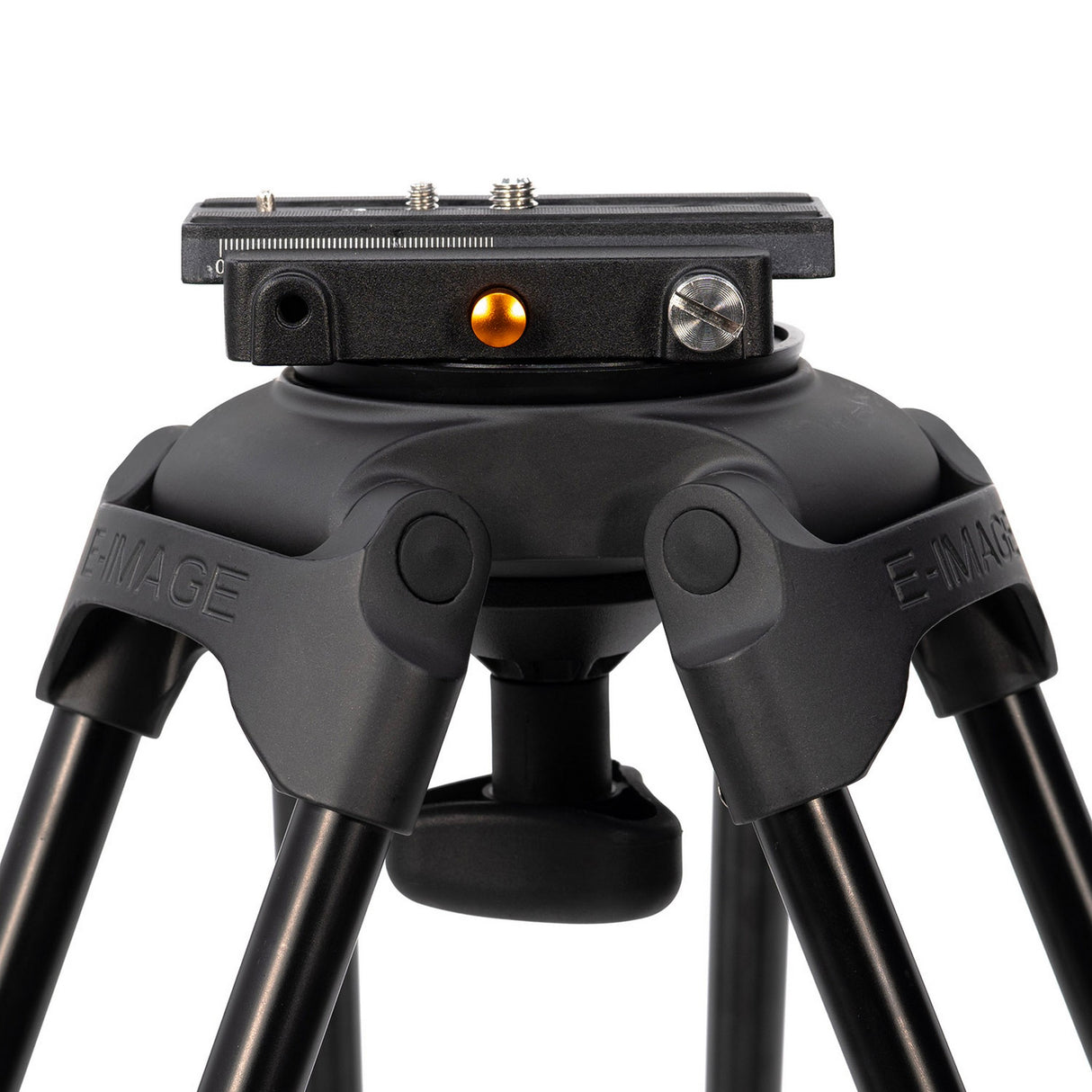 E-Image GA102D-PTZ Aluminum PTZ Tripod with 100mm Flat Base and Dolly