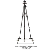 E-Image GA230D-PTZ Aluminum Tripod with Dolly/Geared Column and Quick Release for PTZ Cameras