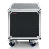 Gator G-TOUR 10U CAST ATA Wood Flight Rack Case with Casters, 10U 17-Inches Deep