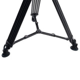 Ikan EG780A2D 2-Stage Aluminum Fluid Head Tripod Kit with Dolly and Adjustable Drag<