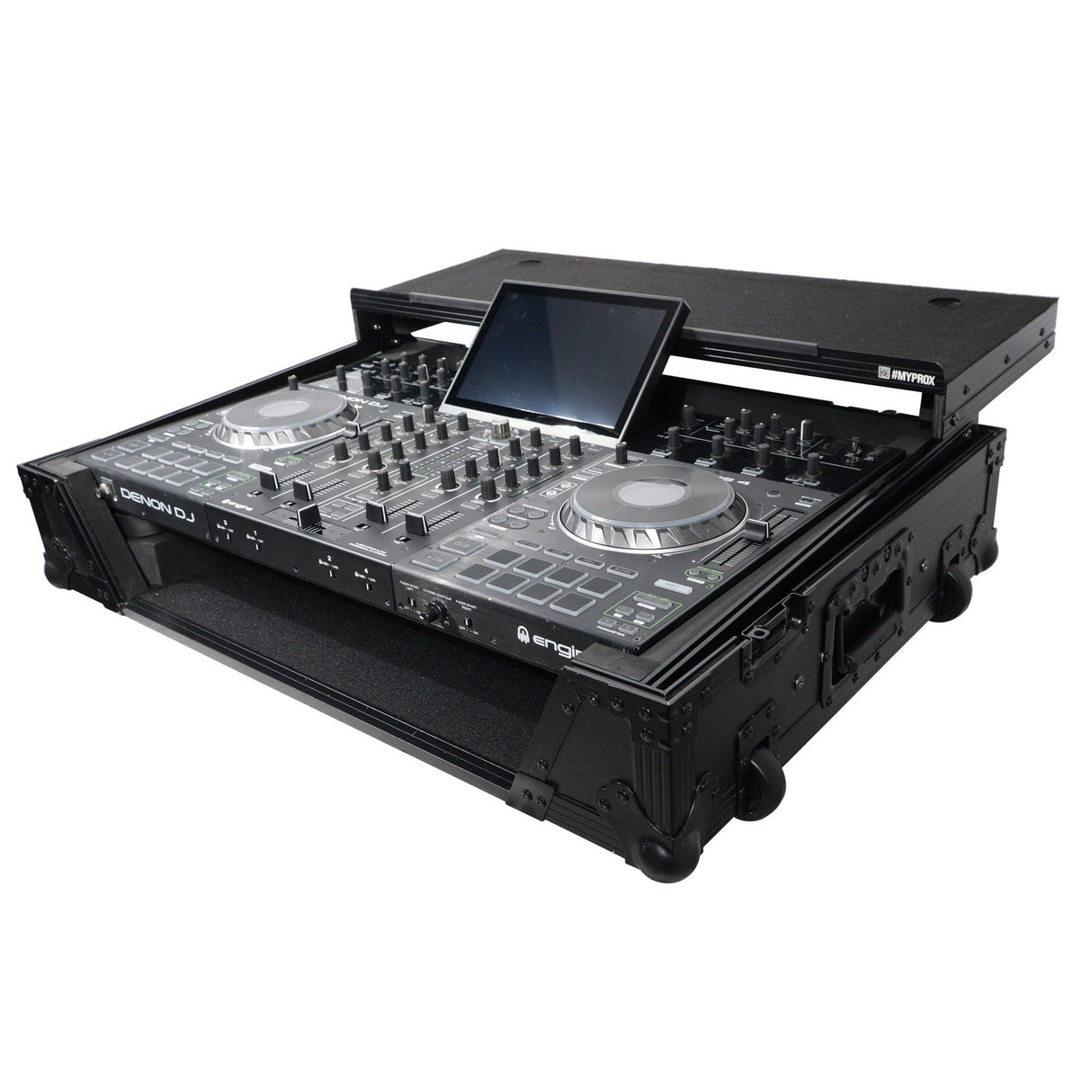 ProX XS-PRIME4 Case for Denon PRIME 4 DJ Controller with Rack Space and Wheels