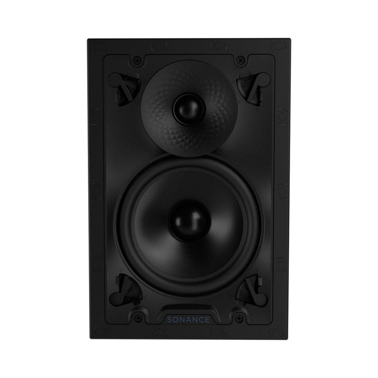 Sonance VX Series 6-Inch Rectangle In-Wall Speaker with White Micro Trim Grille Pair