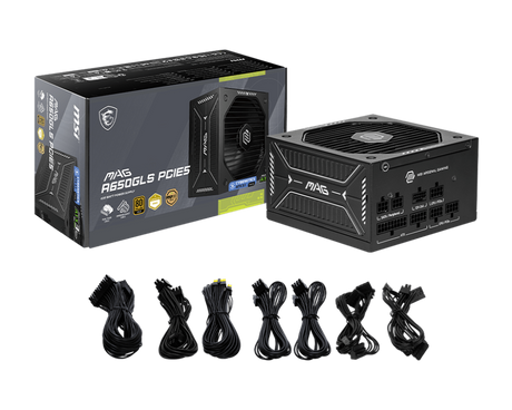 MSI - MSI MAG A650GLS PCIE5 650W 80+ Gold Fully Modular ATX PSU - MAGA650GLSPCIE5