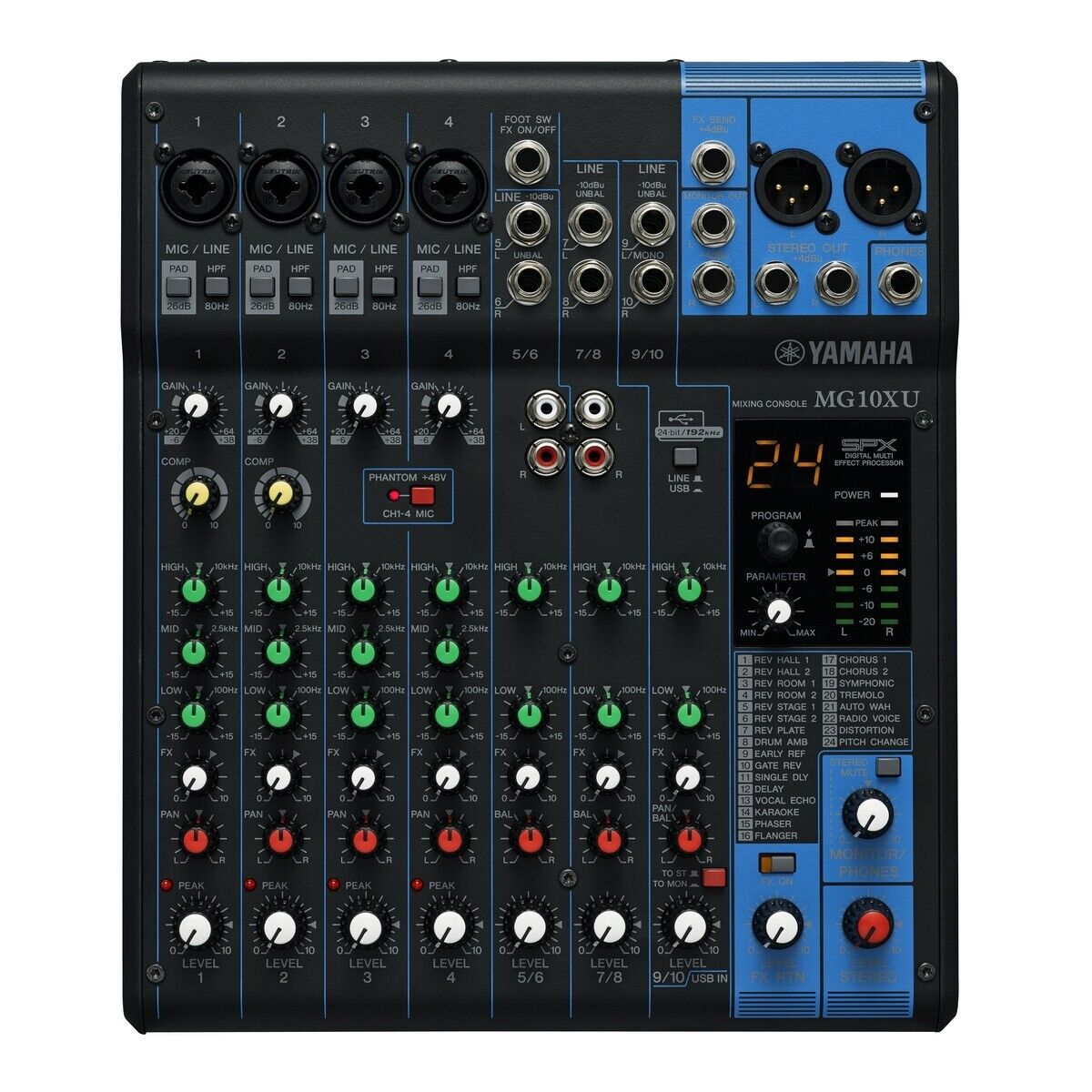 Yamaha MG10XU 10-Channel USB Mixer with Built-in SPX Digital Effects