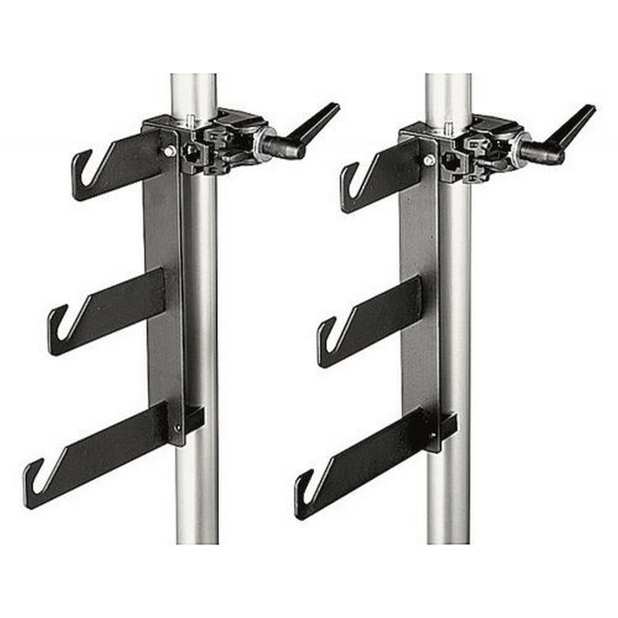 Manfrotto 044 B/P Clamps-2 Holder Hooks Mounted On 2 Superclamps