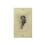 Lowell KL100-DI 100W One-Gang Decorator Wall Plate with Key Switch Ivory