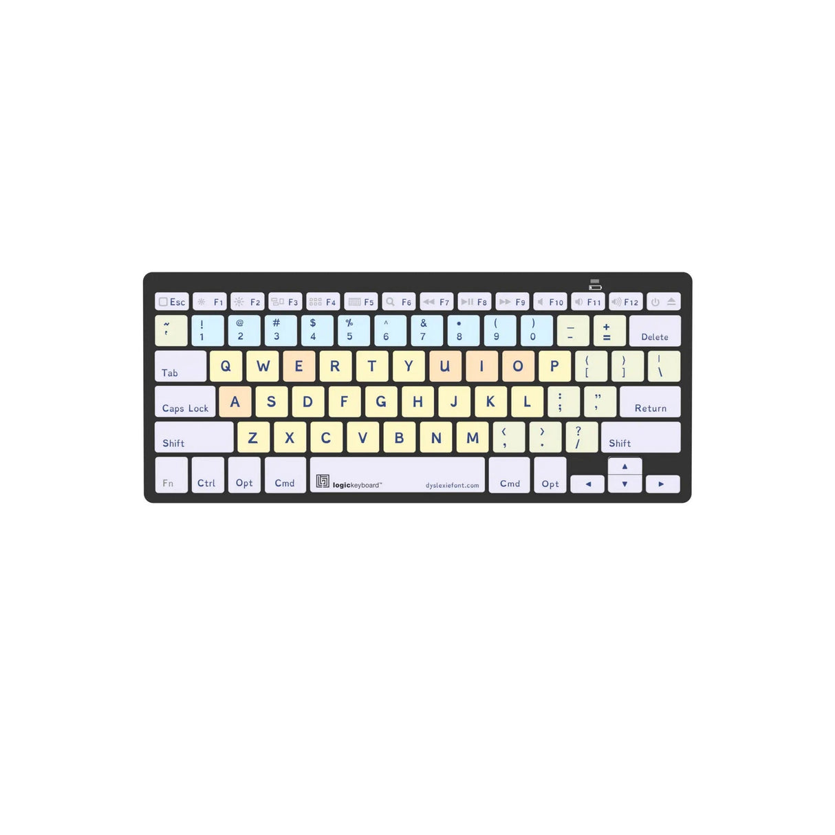 Logickeyboard Dyslexie MAC Bluetooth Mini Keyboard, US English