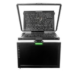 Ikan PT419W-TM-PEDESTAL 19-Inch Widescreen Teleprompter with Talent Monitor, Pedestal, and Dolly Turnkey