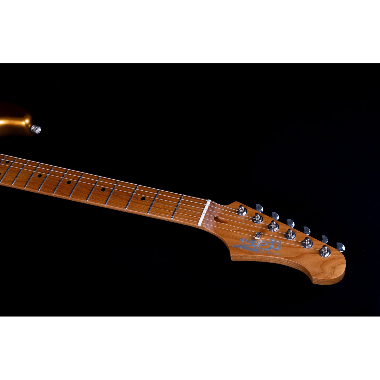 JET Guitars JS-300 Canadian Roasted Maple Basswood Electric Guitar with SSS Ceramic Pickup, Gold