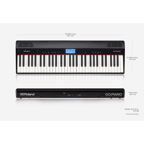 Roland GO-61P keyboard with built-in speakers and controls