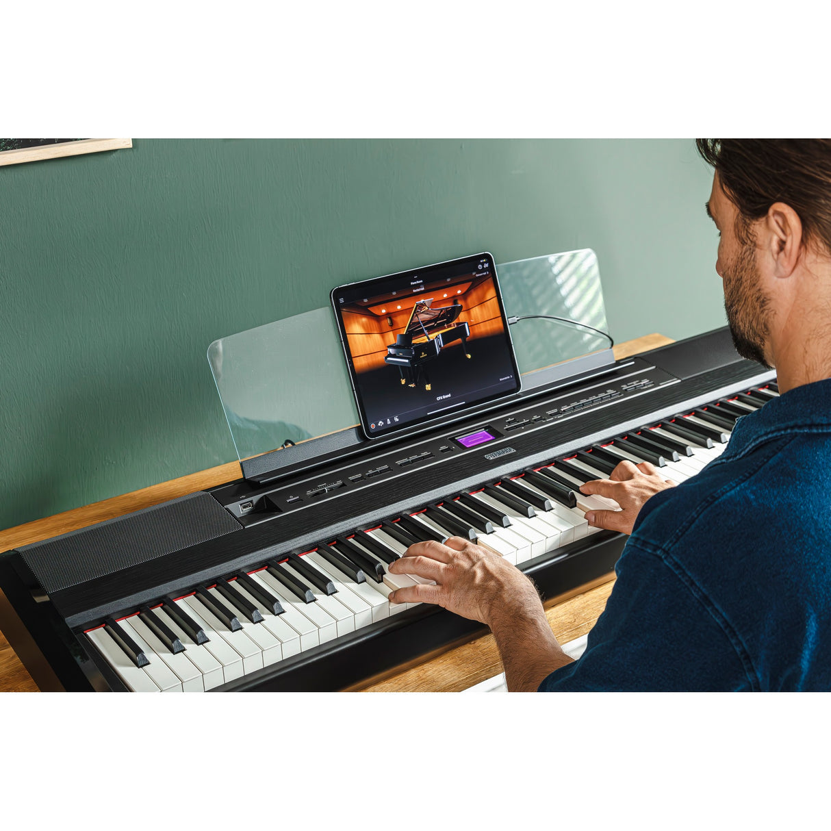 Yamaha P-525 88-Note GrandTouch-S Wooden Key Portable Digital Piano, Black