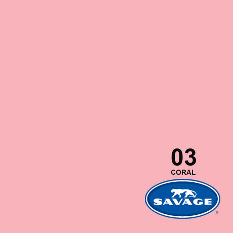 Savage 53-Inch x 12-Yards Widetone Seamless Background Paper Coral