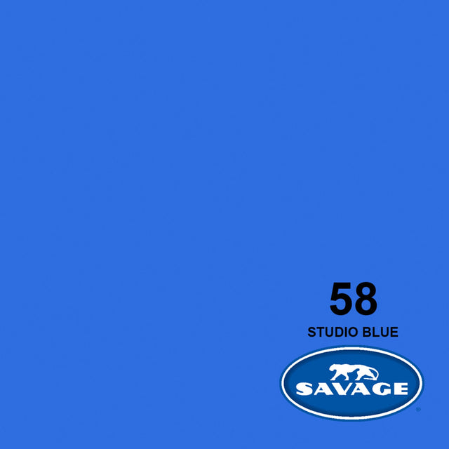 Savage 53-Inch x 12-Yards Widetone Seamless Background Paper Studio Blue