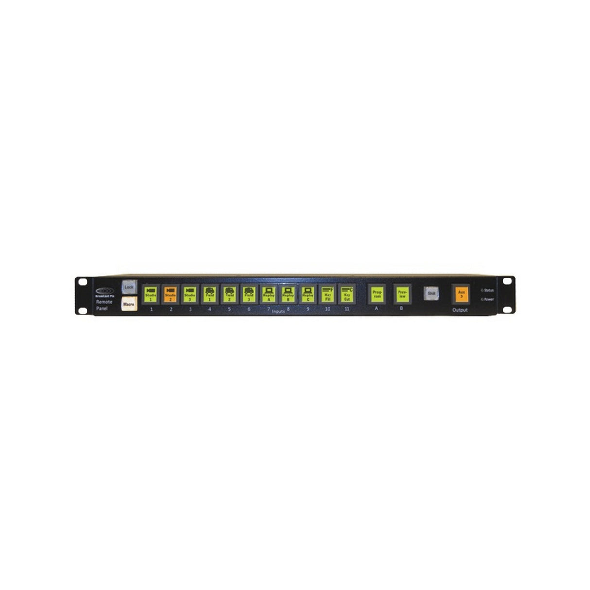 Broadcast Pix Remote Panel for Controlling Outputs and Macros, 1 RU