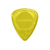 Telefunken 1mm Diamond 6 Pack Thin Guitar Picks Yellow - accessories