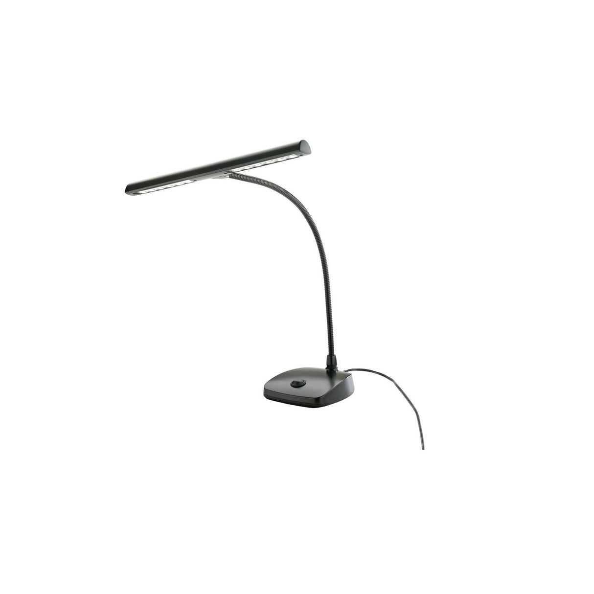 K&M 12297 Gooseneck LED Piano Lamp Black Colored