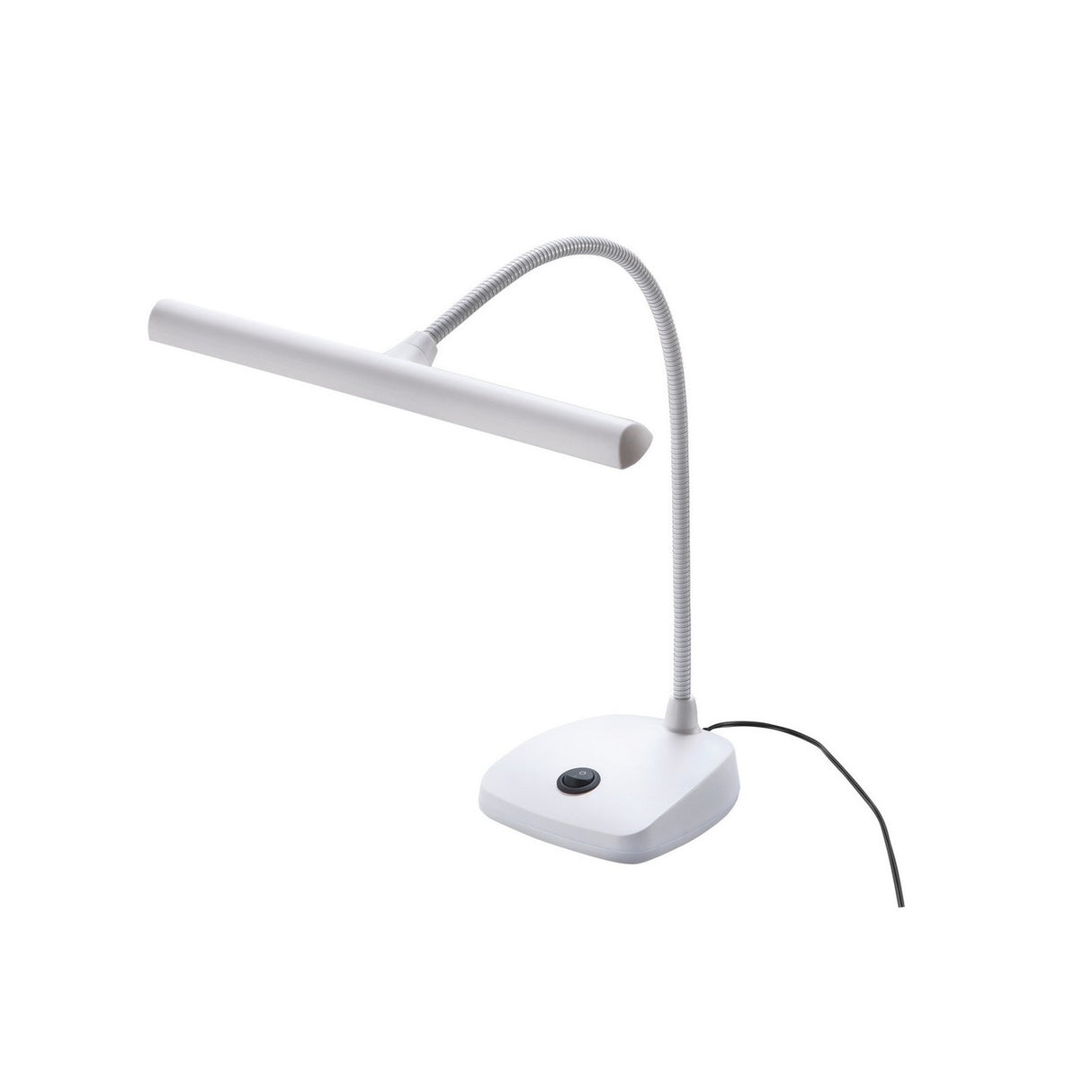 K&M 12297 LED Piano Gooseneck Desk Lamp White