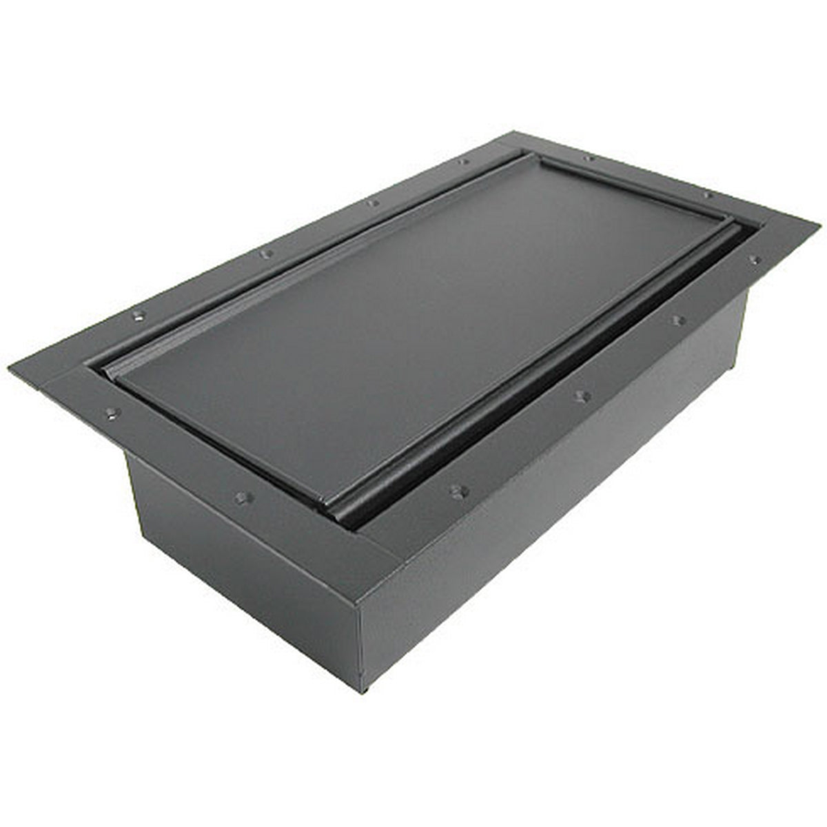 Ace Backstage Co. 124CLBK Double Wide Stage Pocket Carpet Lid Textured Black Finish