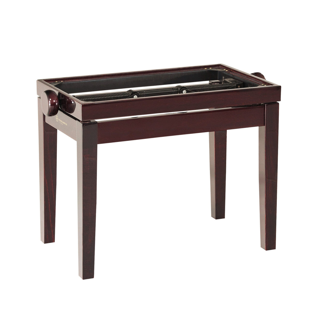 K&M 13751 Piano Bench Wooden Frame without Cushion, Mahogany Glossy Finish