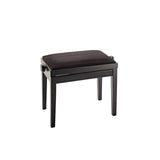 K&M 13900 Piano Bench, Black Matt Finish Bench, Black Velvet seat