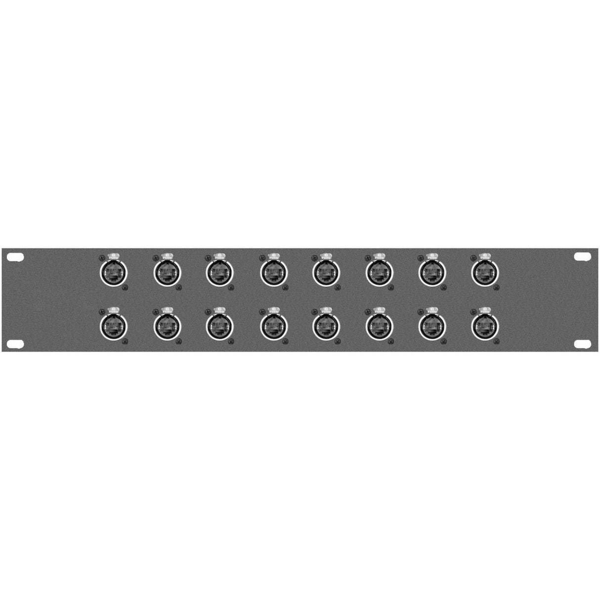 My Custom Shop 16XRJ45 16-Port Neutrik NE8FDP RJ45 CAT5e Feedthru Panel