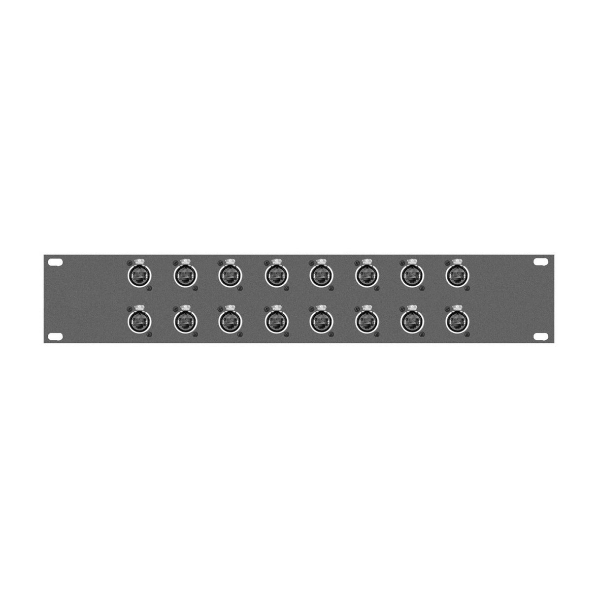 My Custom Shop 16XRJ45 16-Port Neutrik NE8FDP RJ45 CAT5e Feedthru Panel