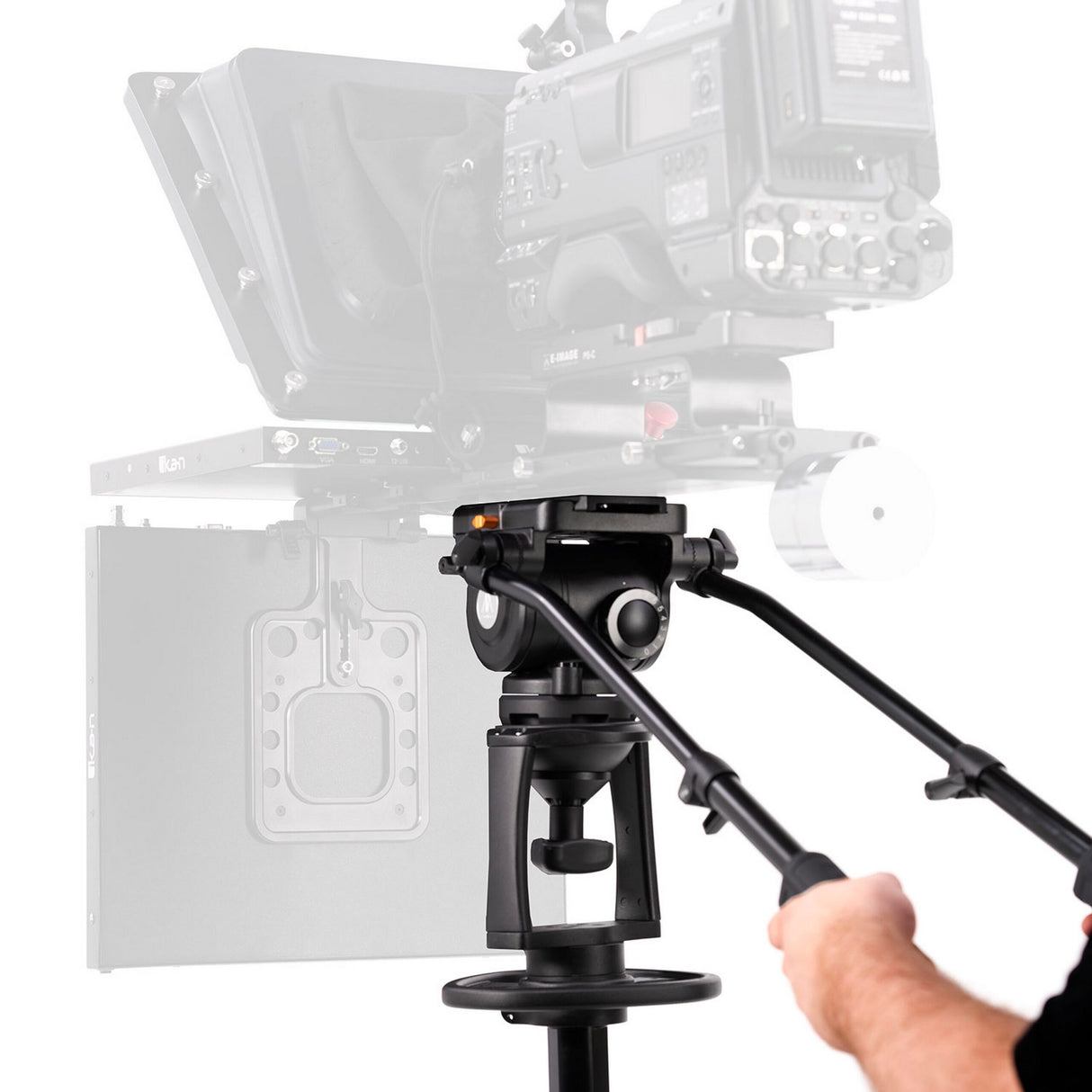 E-Image EI-GH20-KIT GH20 Fluid Head with AT7903 Tripod Pedestal and EI-7004B Dolly