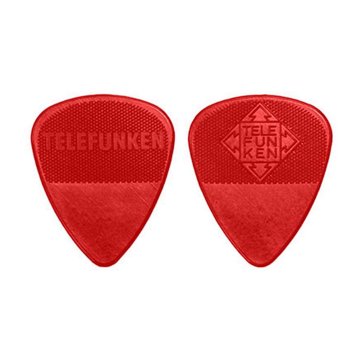 Telefunken 1mm Diamond 6 Pack Thin Guitar Picks, Red