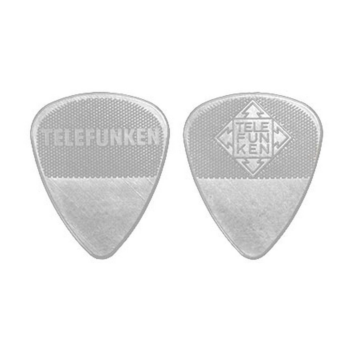 Telefunken 1mm Thin Diamond Delrin Guitar Picks, White, 6-Pack