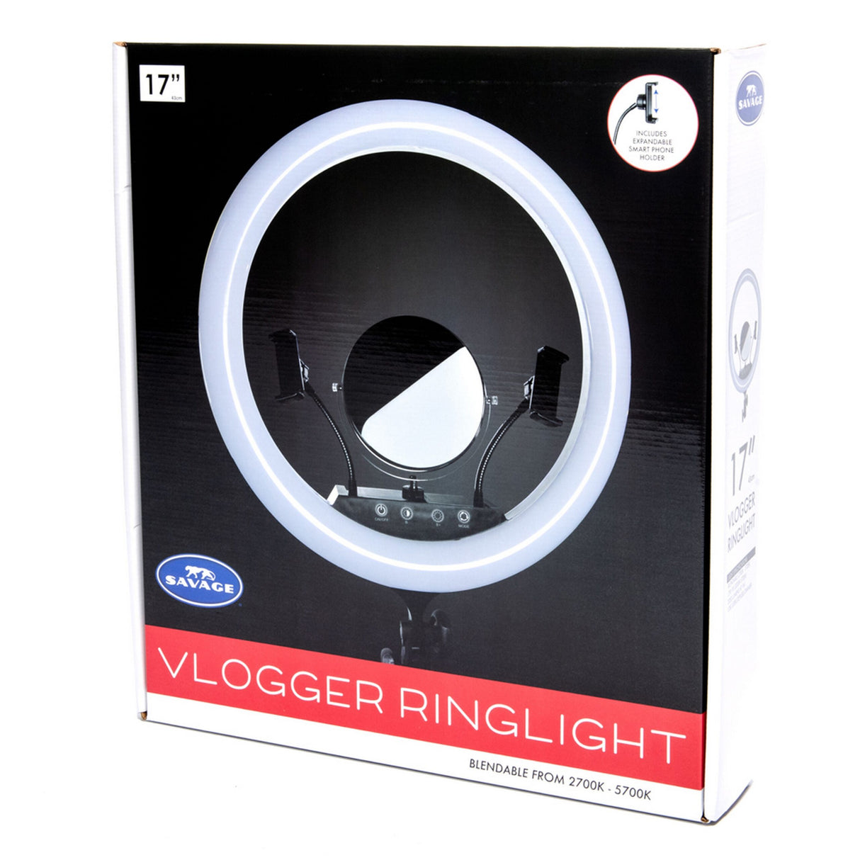 Savage LED-RL-BI-16 17-Inch Vlogger Ring Light