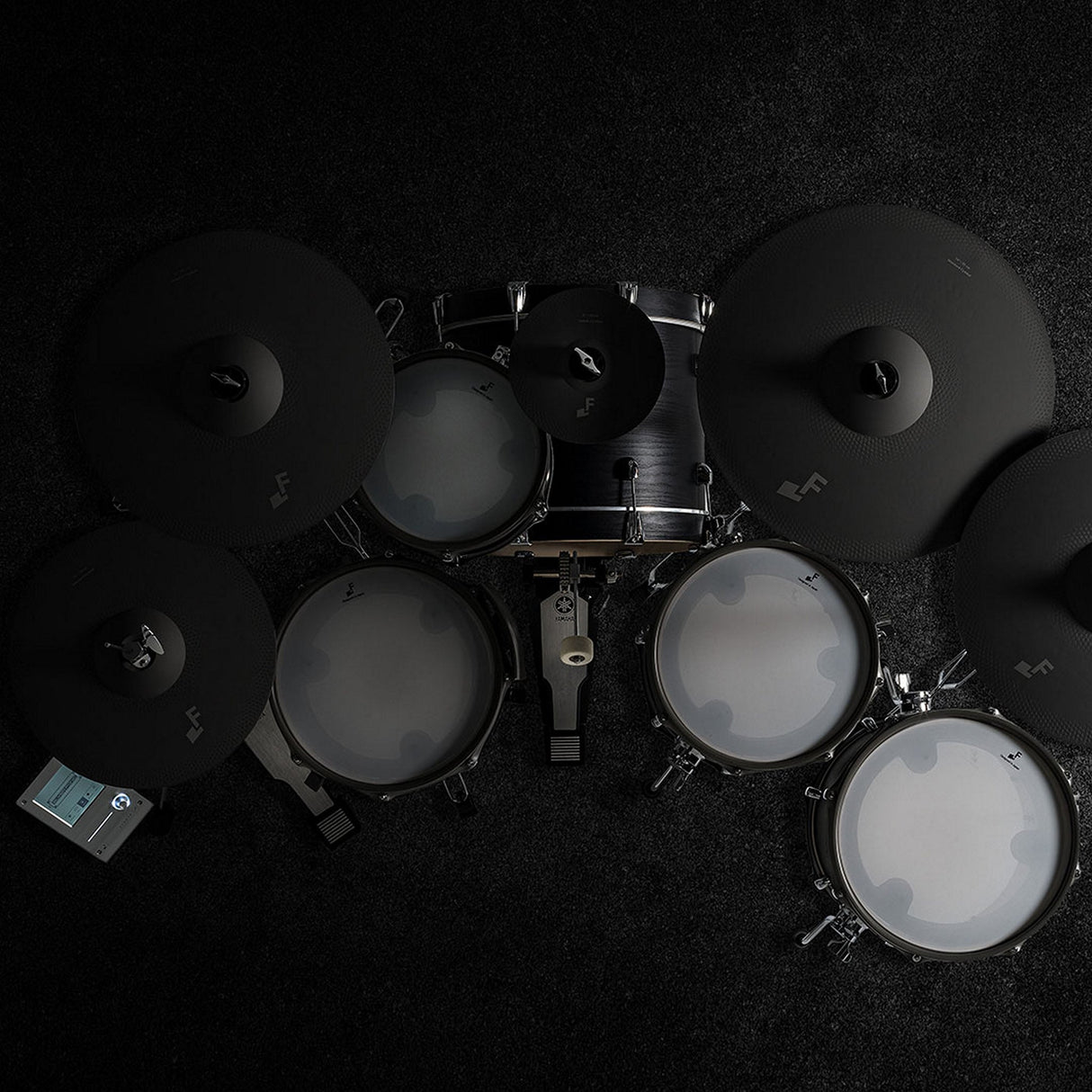 EFNOTE 5X Acoustic Designed Electronic Drum Set, Black Oak Wrap