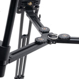 Ikan EG780A2D 2-Stage Aluminum Fluid Head Tripod Kit with Dolly and Adjustable Drag<