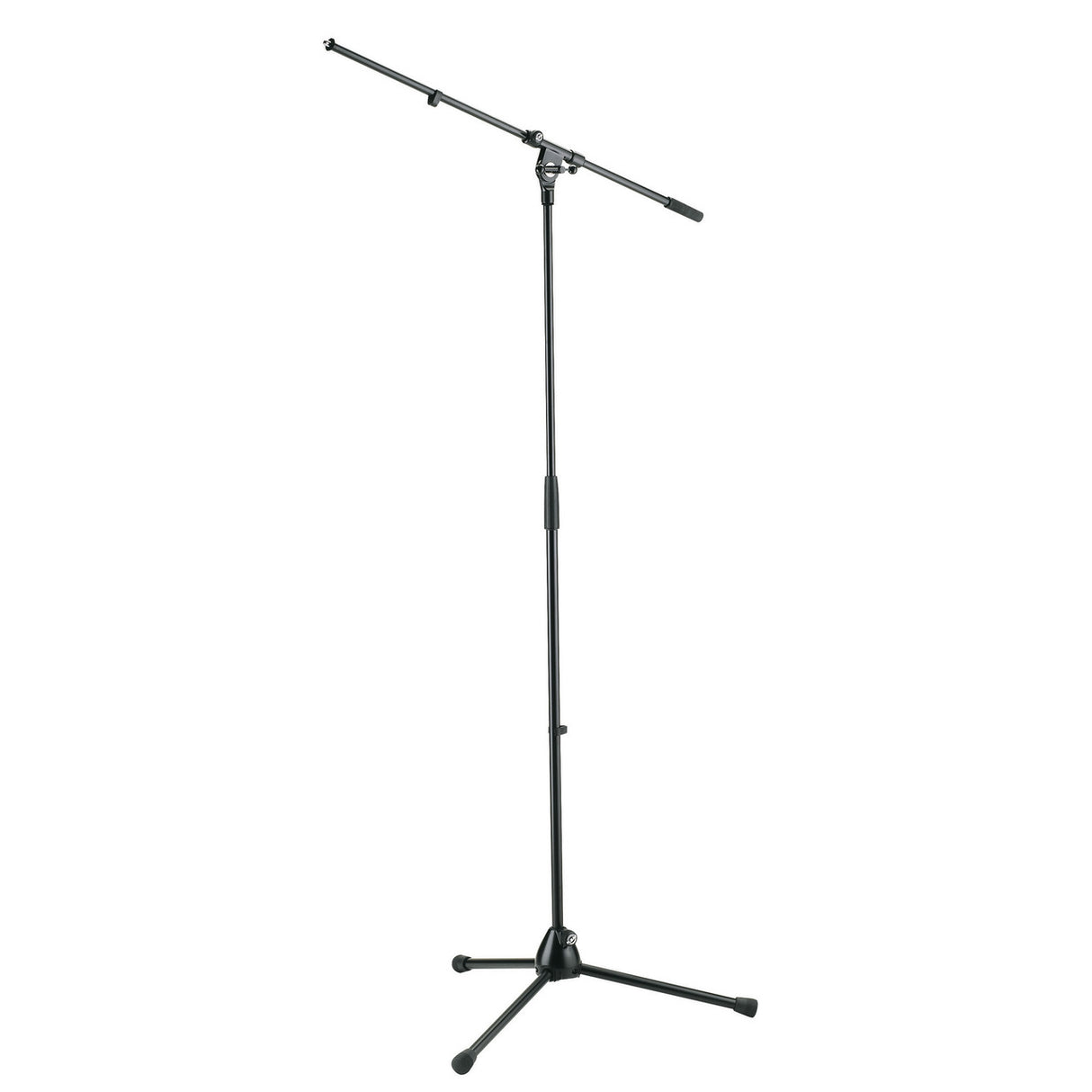 K&M 21020 | Folding Microphone Stand with Boom Arm Long Legs