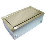 Ace Backstage Co. 234SLBR Super Double Wide Stage Pocket Standard Solid Brass Lid and Trim Bezel with Brushed Finish