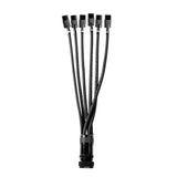 Elite Core 19 Pin Soco Breakout to Edison Female Lighting Power Cable with Phase 3 Spider Connector 5 Foot