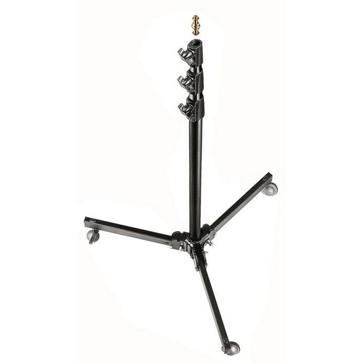 Manfrotto 299B Black Steel Base Silver Aluminum Sections with Wheels