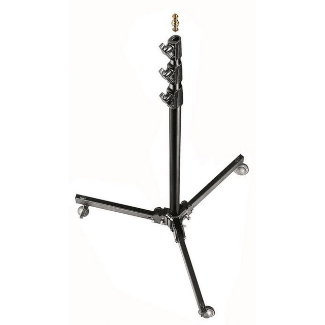 Manfrotto 299B Black Steel Base Silver Aluminum Sections with Wheels