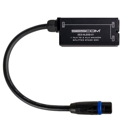 Sescom SES-NLBSB-011x2 speakON Splitter Stage Box With Tail