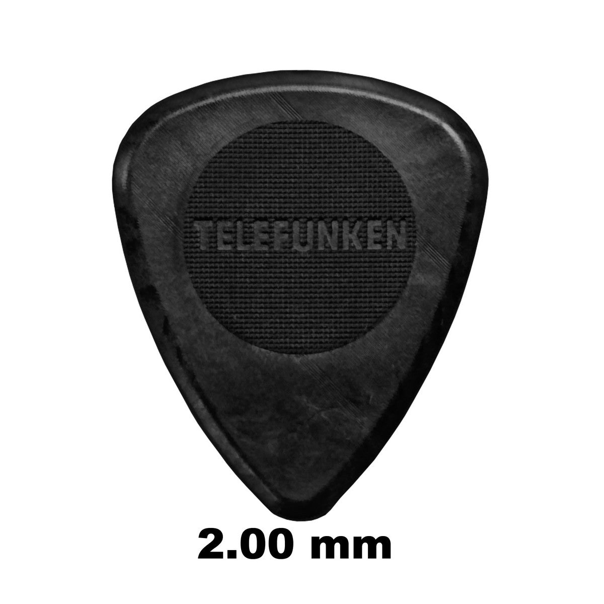 TELEFUNKEN Elektroakustik 2mm Thick Circle TFUNK | Graphite based Guitar Pick Circle Textured Grip