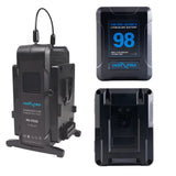 IndiPRO 2VMIBKT Micro-Series 98Wh Li-Ion Batteries and Dual V-Mount Battery Intelligent Charger Kit