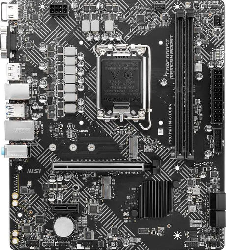 MSI - MSI PRO H610M-G DDR4 LGA 1700 Micro-ATX Motherboard - PROH610MGD4