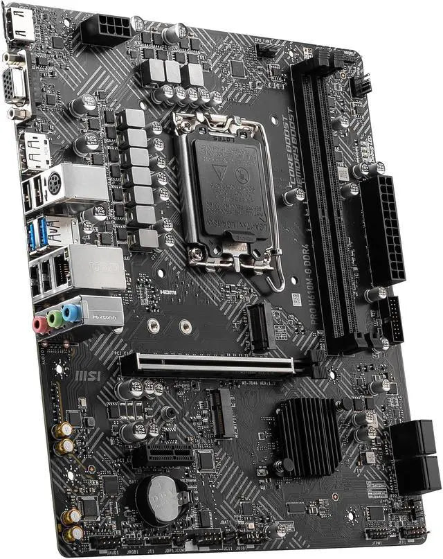MSI - MSI PRO H610M-G DDR4 LGA 1700 Micro-ATX Motherboard - PROH610MGD4