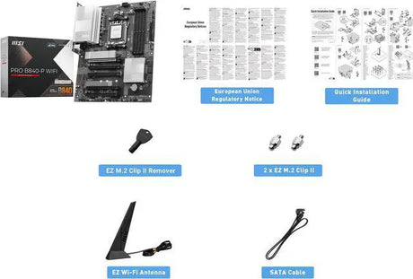 MSI - MSI PRO B840-P WIFI AM5 ATX Motherboard with Wi-Fi 7 and DDR5 - PROB840PWIFI