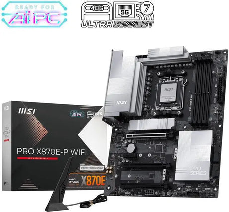 MSI - MSI PRO X870E-P WIFI AMD X870E AM5 ATX Motherboard - X870EPWIFI