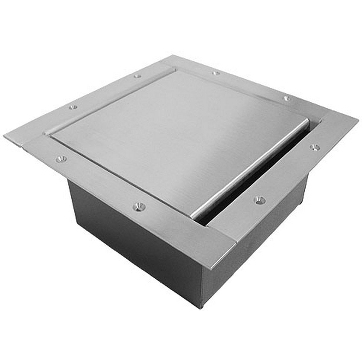 Ace Backstage Co. 322SLSS Full Stage Pocket Standard Solid Stainless Steel Lid Trim Bezel with Brushed Finish