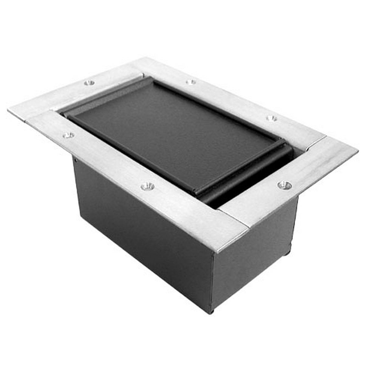 Ace Backstage Co. 323CLSS Half Stage Pocket Carpet Lid Solid Stainless Steel Trim Bezel with Brushed Finish